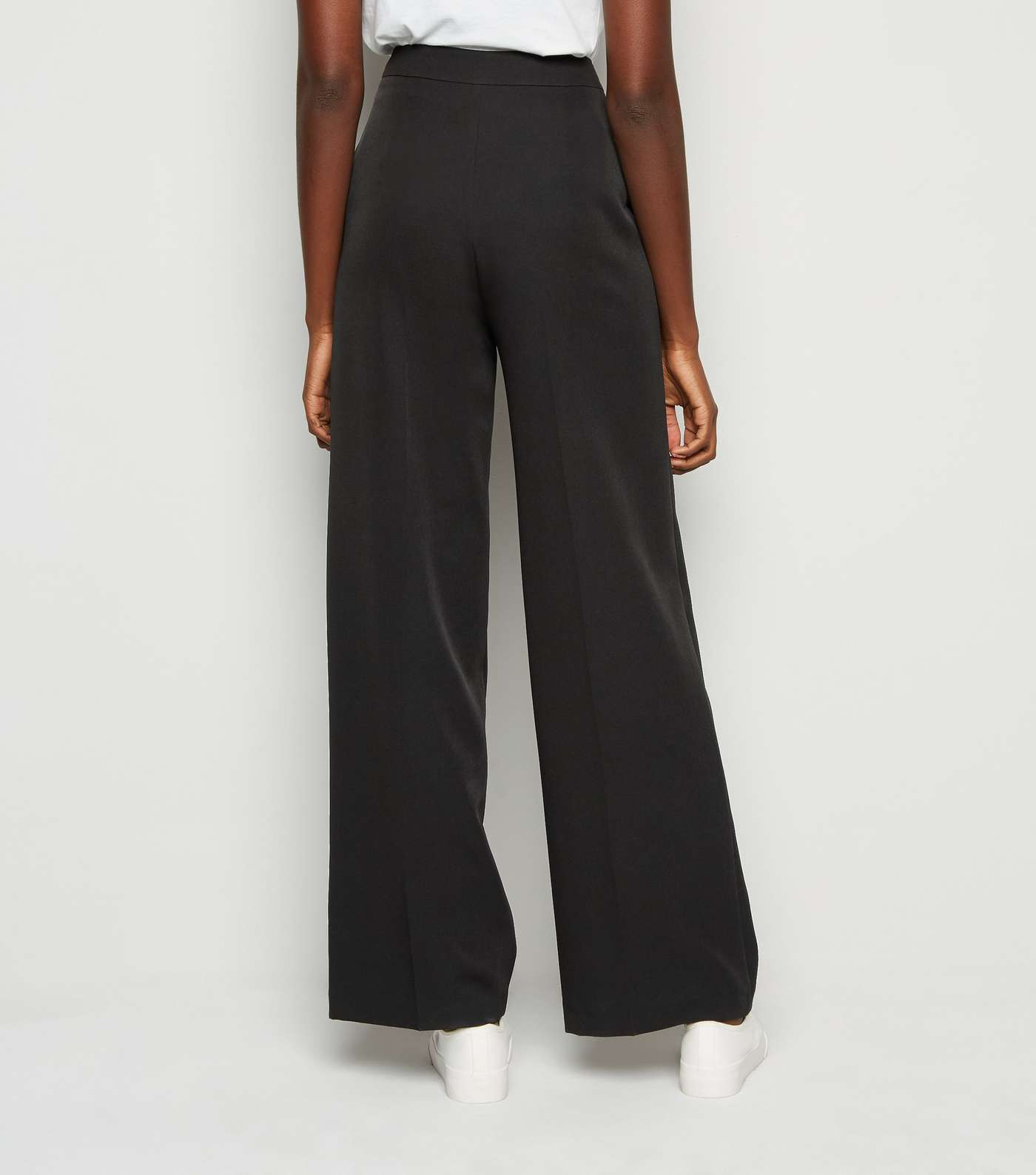Tall Black Wide Leg Trousers Image 3