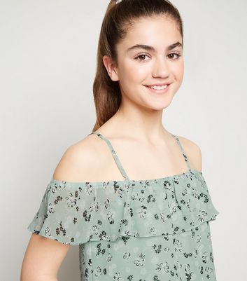 mint floral top