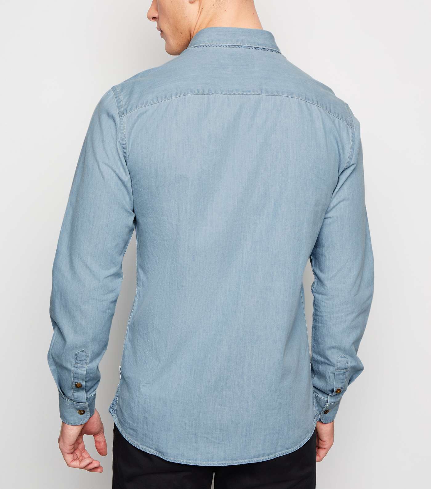 Only & Sons Pale Blue Long Sleeve Shirt Image 3