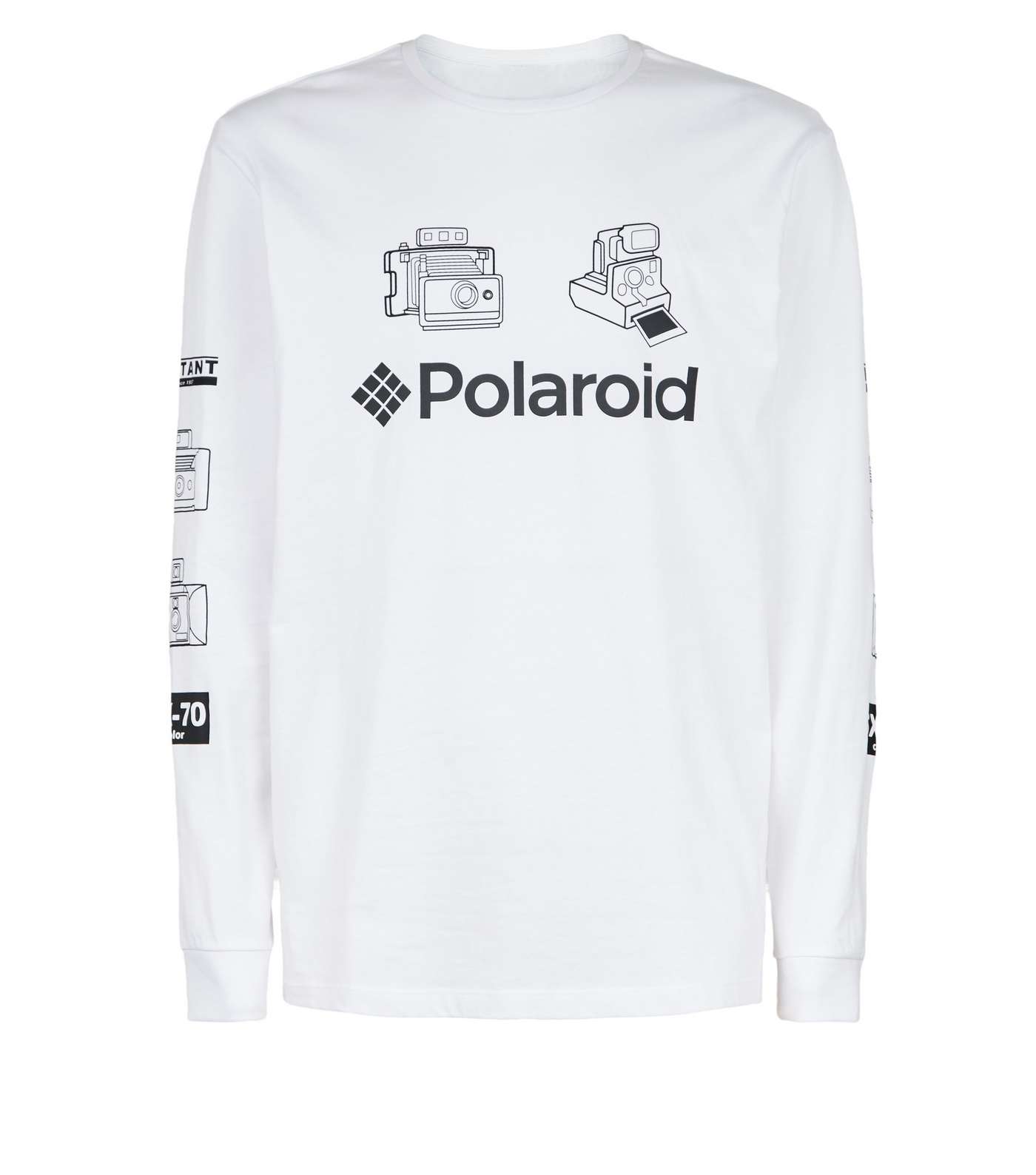 Only & Sons White Polaroid Logo Long Sleeve Top  Image 4