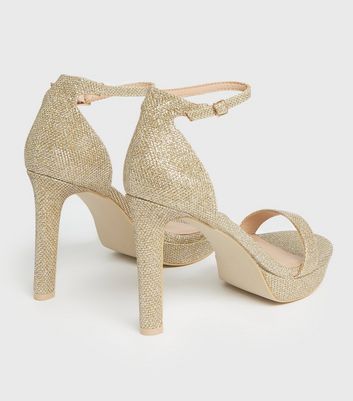 heels gold glitter
