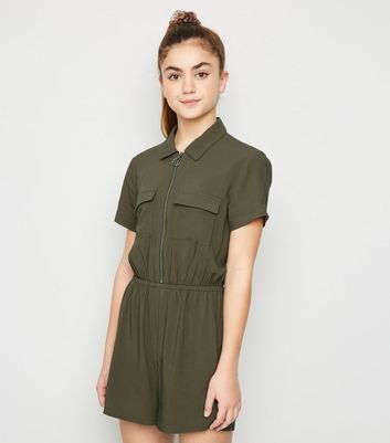 khaki playsuit