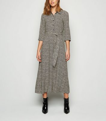 floral shirt midi dress