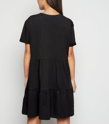 petite black smock dress