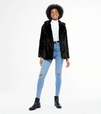 Forever 21 clearance black fur coat