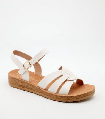 New look best sale white sandals