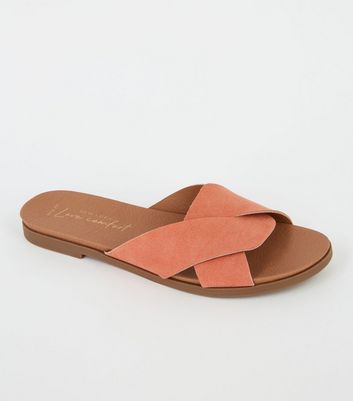 wide fit coral sandals