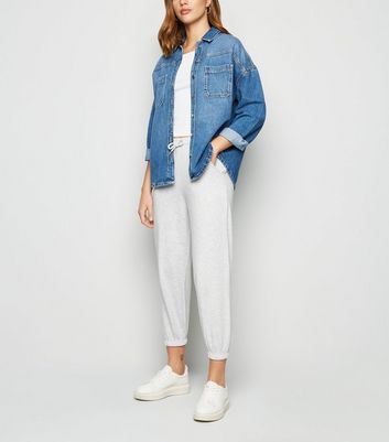 joggers and denim jacket womens
