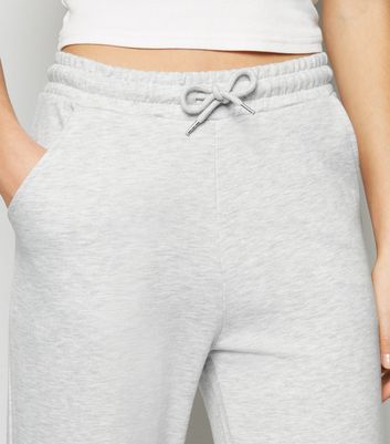 grey cropped joggers