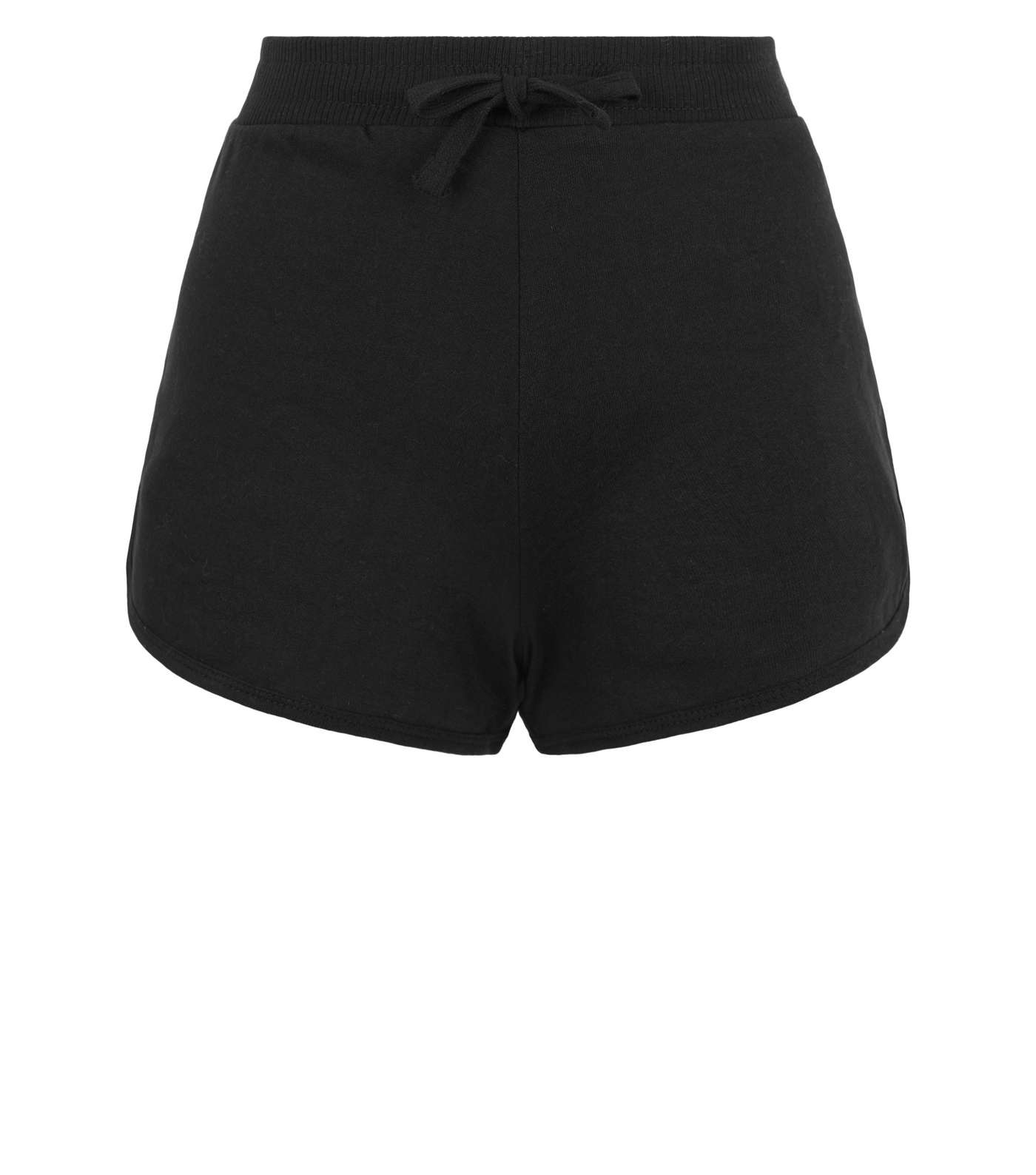 Black Elasticated Jersey Shorts Image 4