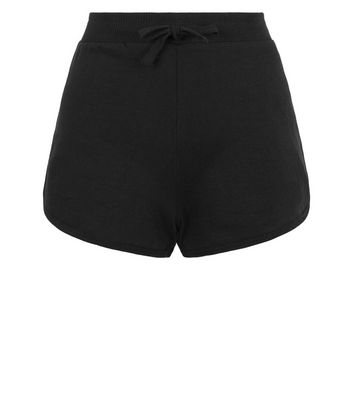 womens black jersey shorts