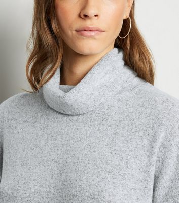 pale blue cowl neck jumper