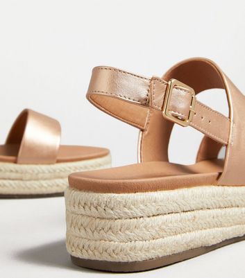 gold espadrille flatforms