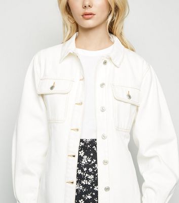 New look white denim clearance jacket