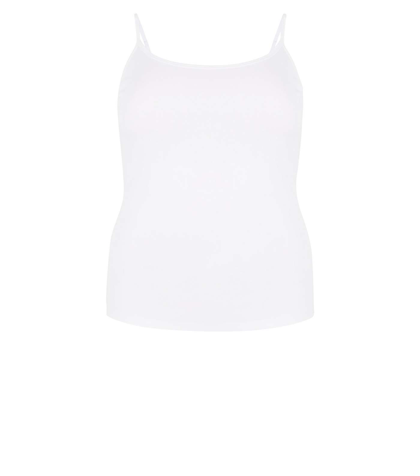 Curves White Longline Strappy Cami  Image 5