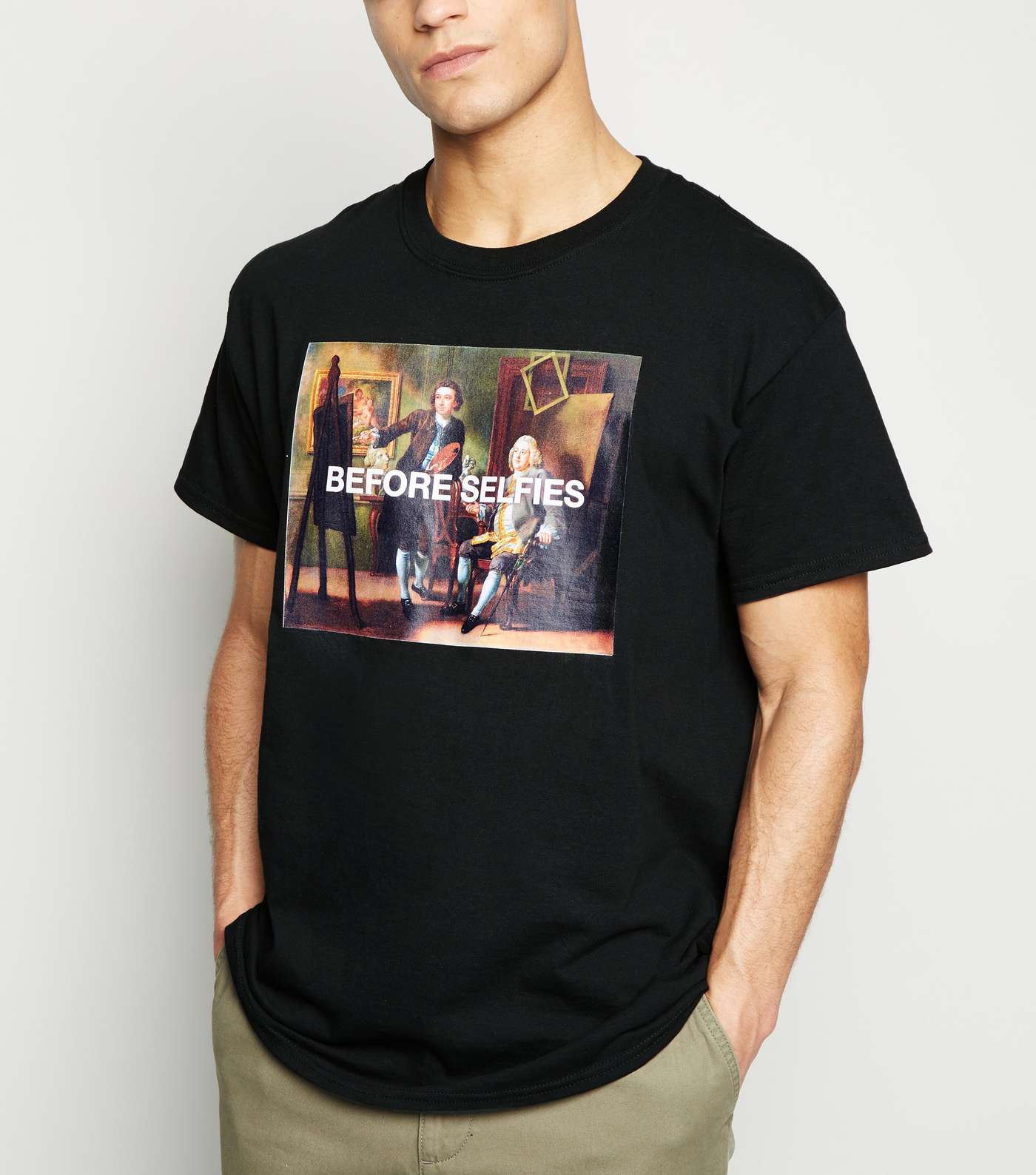 Black Portrait Gallery Art Meme Slogan T-Shirt