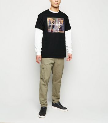 Image of Black Portrait Gallery Art Meme Slogan T-Shirt New Look