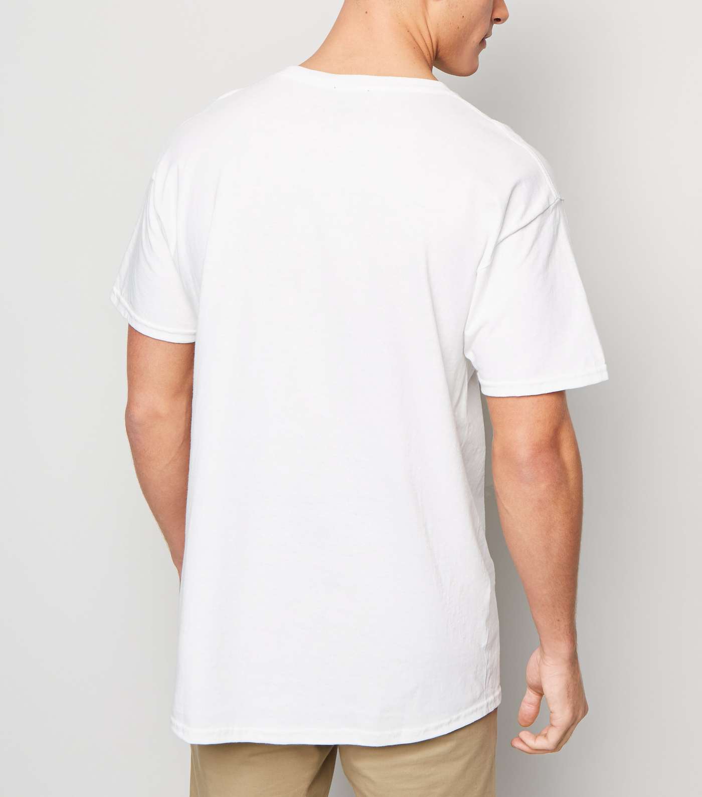 White OK Print T-Shirt Image 3