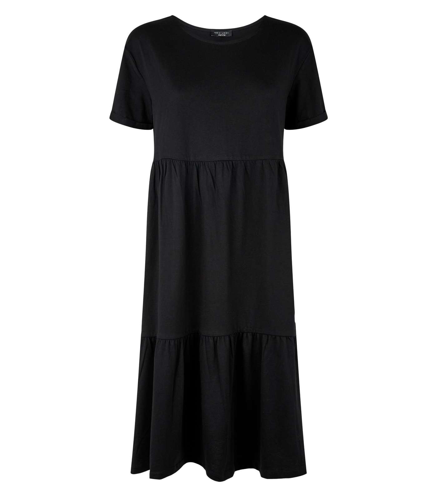 Petite Black Smock Midi Dress  Image 4