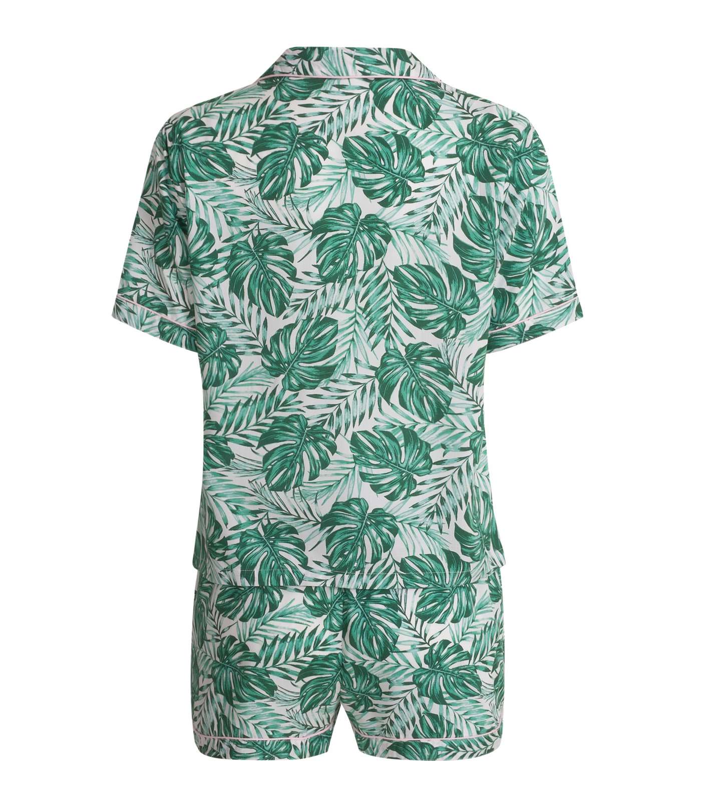 Green Tropical Palm Print Shorts Pyjama Set  Image 2