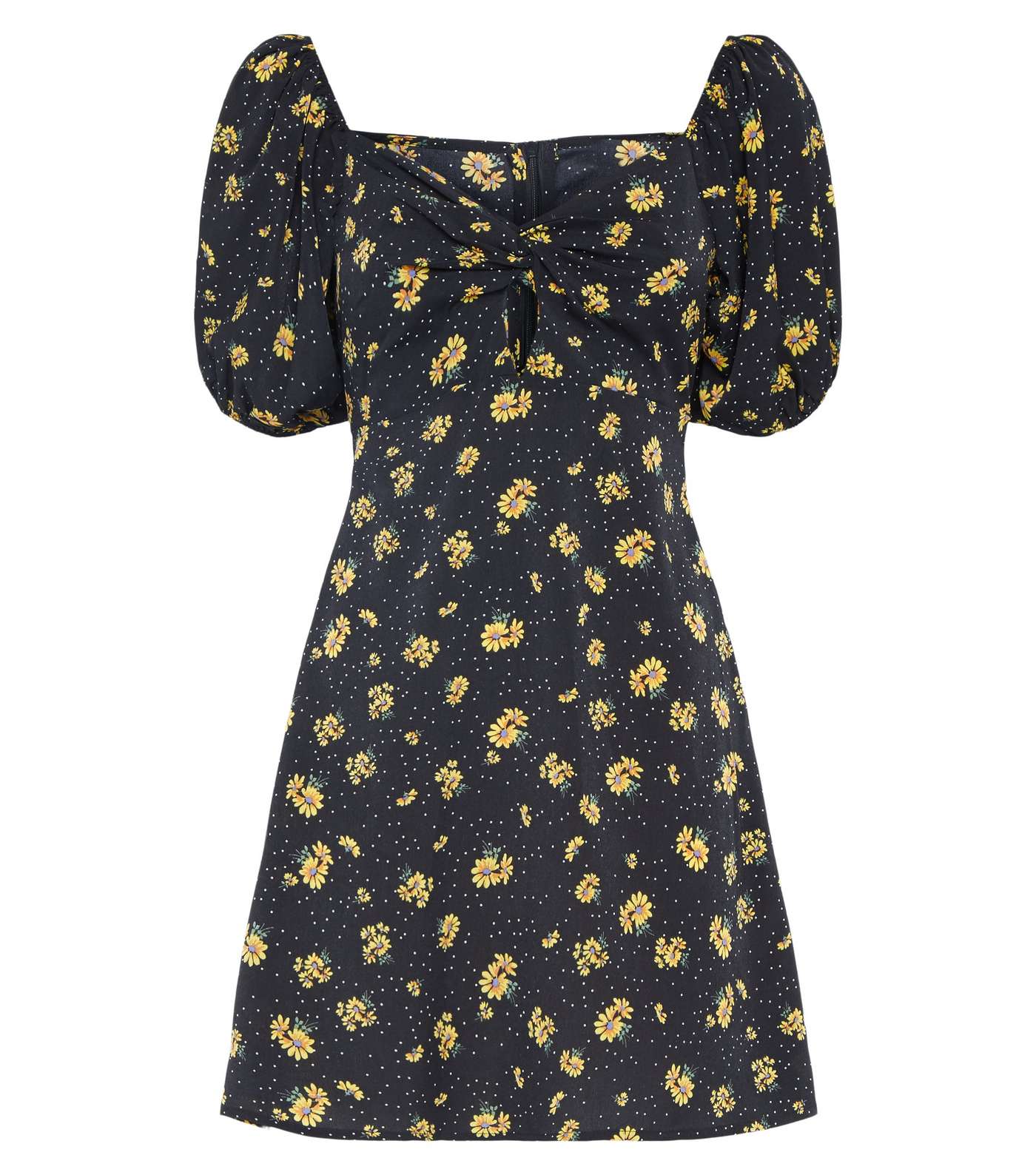 Urban Bliss Yellow Floral and Spot Mini Dress Image 4