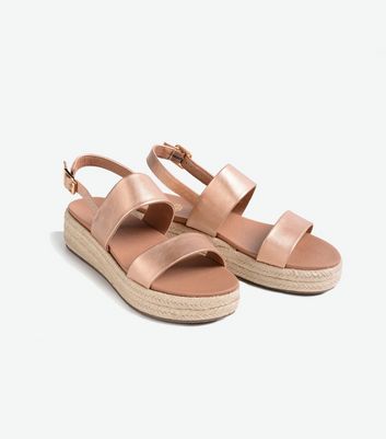 Flatform sandals rose gold sales