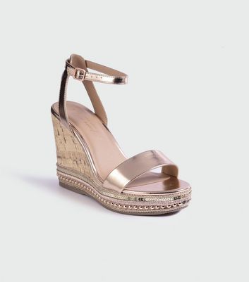 newlook gold wedges