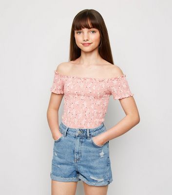 new look girls denim shorts
