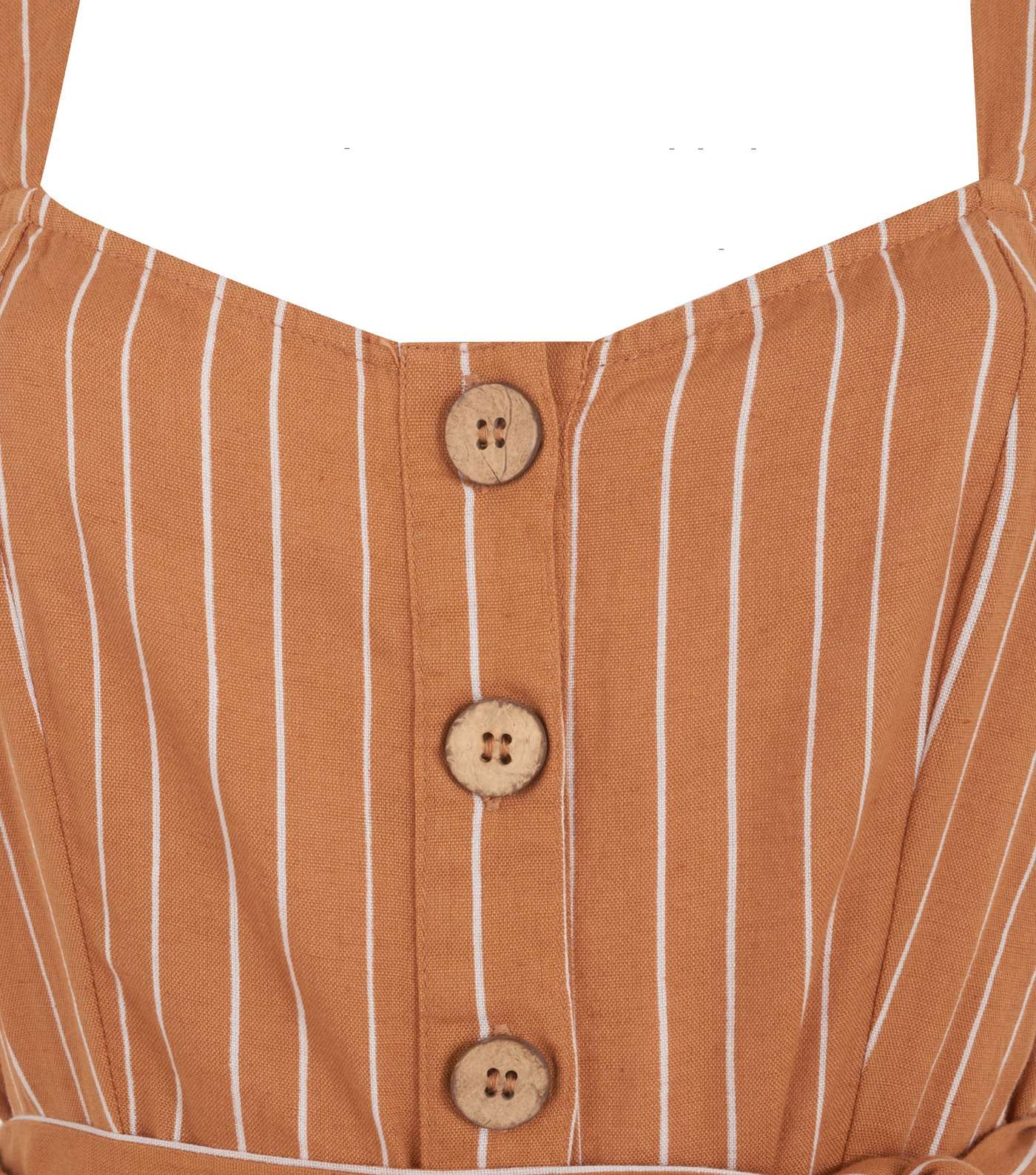 Tall Rust Stripe Crop Jumpsuit Image 3