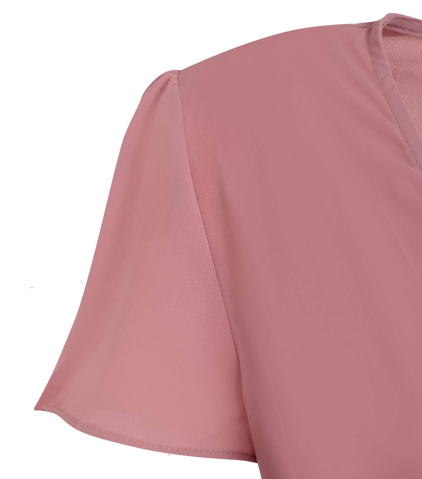 Mid Pink Pleated Wrap Mini Dress Image 3