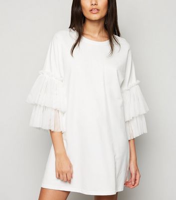 sweatshirt dress white