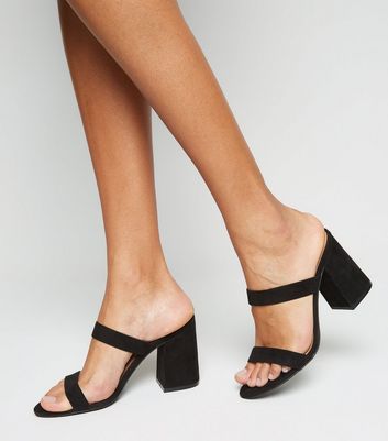 two strap mule heel