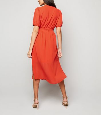 new look orange dress