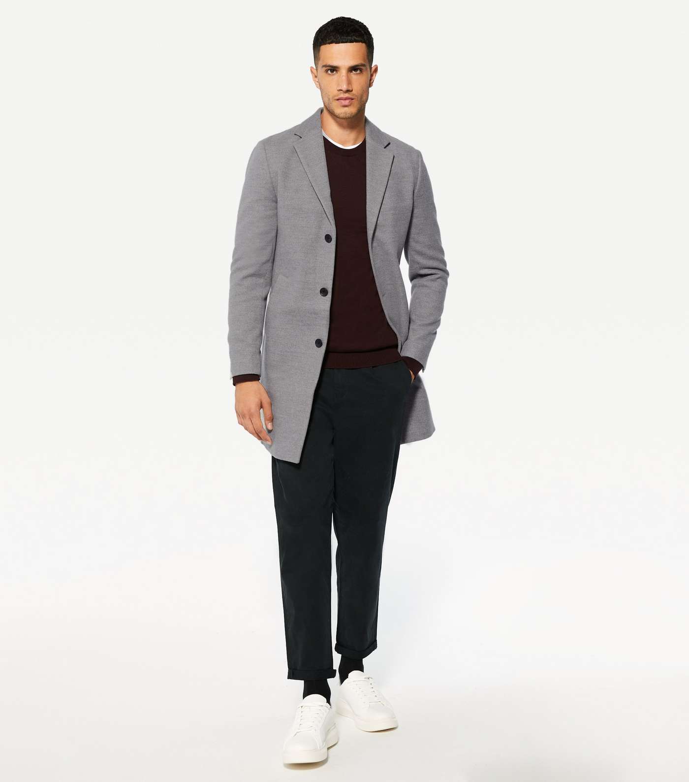 Grey Long Coat Image 2