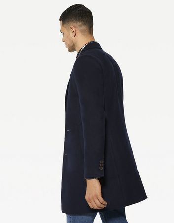 Mens long hotsell navy coat