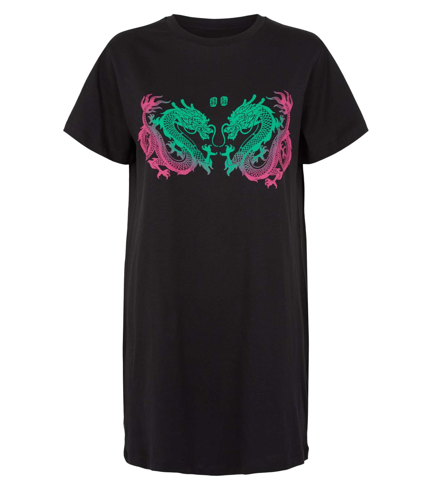 Noisy May Black Dragon Zodiac Oversized T-Shirt Image 4