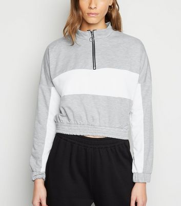 zip neck sweatshirt womens