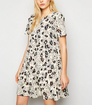 new look white leopard print dress