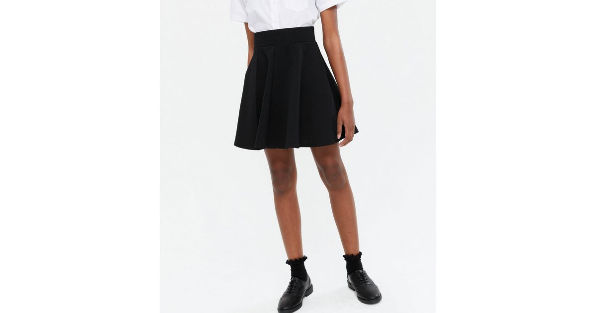 Girls Black Skater Skirt | New Look