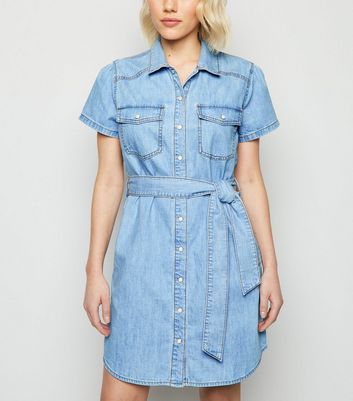 new look petite denim dress