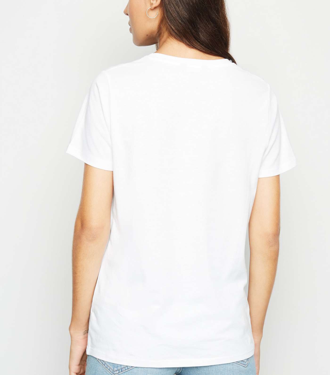 White Short Sleeve Crew T-Shirt Image 3
