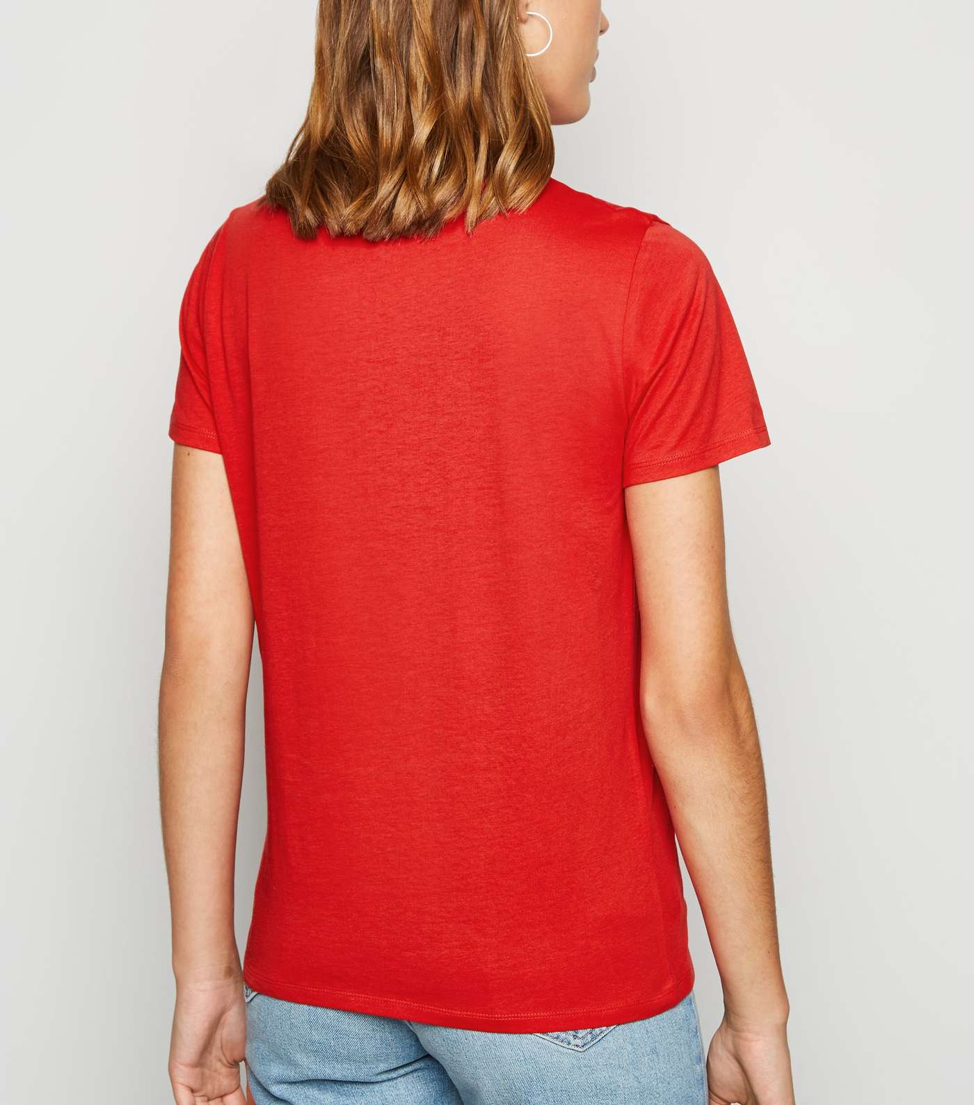 Red Short Sleeve Crew T-Shirt Image 3