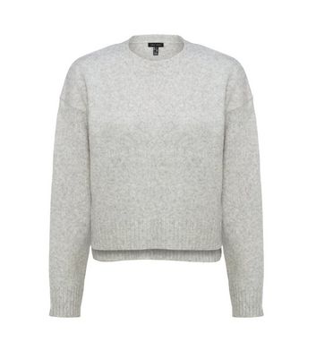 cropped crew neck jumper