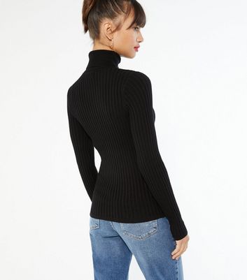 New look black polo sale neck jumper