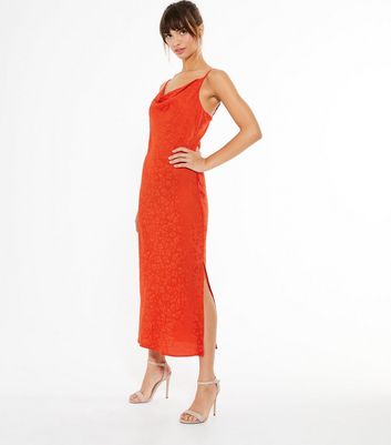 Bright red hot sale midi dress