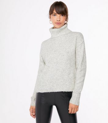 light grey roll neck jumper