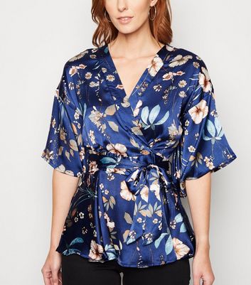 Satin store kimono top