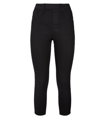 Black jeggings short leg on sale