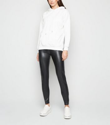 New Look Tall wet look legging in black - ShopStyle