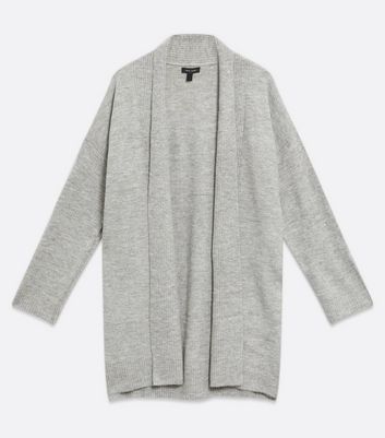 long grey ribbed cardigan